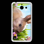 Coque Huawei Y550 Lapin et fleurs