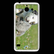 Coque Huawei Y550 Chiot blanc et gris 1