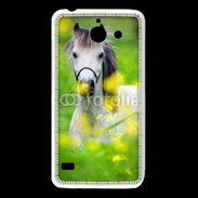 Coque Huawei Y550 Poney Shetland gris et blanc