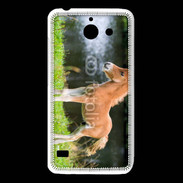 Coque Huawei Y550 Poulain marron et blanc