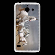 Coque Huawei Y550 Groupe de chevaux blancs