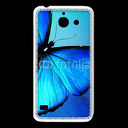 Coque Huawei Y550 Papillon sur fond bleu