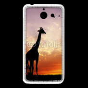 Coque Huawei Y550 Girafe au couché de soleil