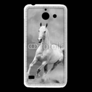 Coque Huawei Y550 Cheval en noir et blanc 55