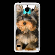 Coque Huawei Y550 Yorkshire et nœud bleu 15