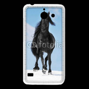 Coque Huawei Y550 Cheval Friesian noir 100
