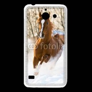 Coque Huawei Y550 Cheval arabe dans la neige 100