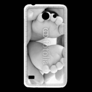 Coque Huawei Y550 Pieds de bébé noir et blanc