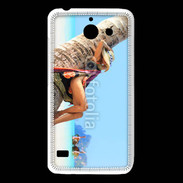Coque Huawei Y550 Sieste contre un palmier sur la plage
