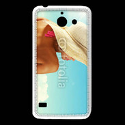 Coque Huawei Y550 Femme à chapeau de plage