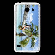 Coque Huawei Y550 Palmier et charme sur la plage