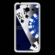 Coque Huawei Y550 Poker bleu et noir 2