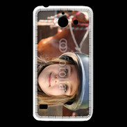 Coque Huawei Y550 Petite fille équitation