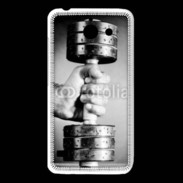 Coque Huawei Y550 Passion Musculation en noir et blanc