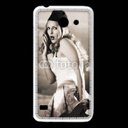 Coque Huawei Y550 Femme avec fond avion