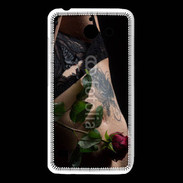 Coque Huawei Y550 Lingerie et rose rouge