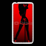 Coque Huawei Y550 Pole danseuse noir et rouge