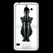 Coque Huawei Y550 Femme nue body painting noir et blanc 2