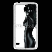 Coque Huawei Y550 Femme nue body painting noir et blanc 4