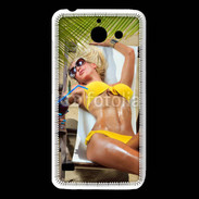 Coque Huawei Y550 Femme sexy sur un transat de plage