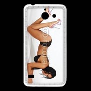 Coque Huawei Y550 Femme brune sexy avec talon aiguille