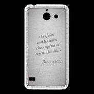 Coque Huawei Y550 Les Folies Gris Citation Oscar Wilde