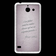 Coque Huawei Y550 Les Folies Rose Citation Oscar Wilde