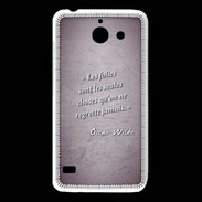 Coque Huawei Y550 Les Folies Violet Citation Oscar Wilde