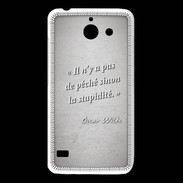 Coque Huawei Y550 Pêché stupidité Gris Citation Oscar Wilde