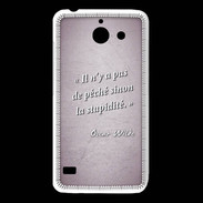 Coque Huawei Y550 Pêché stupidité Rose Citation Oscar Wilde