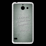 Coque Huawei Y550 Pêché stupidité Vert Citation Oscar Wilde