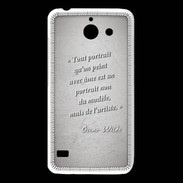 Coque Huawei Y550 Portrait Ame Gris Citation Oscar Wilde