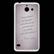 Coque Huawei Y550 Portrait Ame Rose Citation Oscar Wilde