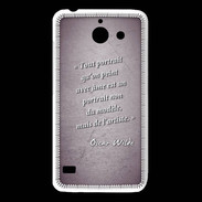 Coque Huawei Y550 Portrait Ame Violet Citation Oscar Wilde