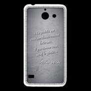 Coque Huawei Y550 Public génie Noir Citation Oscar Wilde
