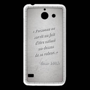 Coque Huawei Y550 Survie valeur Gris Citation Oscar Wilde