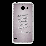 Coque Huawei Y550 Survie valeur Rose Citation Oscar Wilde