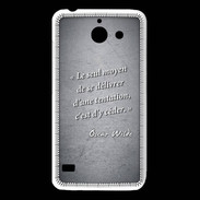 Coque Huawei Y550 Tentation Noir Citation Oscar Wilde