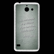 Coque Huawei Y550 Tentation vert Citation Oscar Wilde