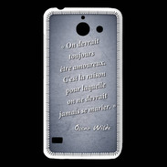 Coque Huawei Y550 Toujours amoureux Bleu Citation Oscar Wilde