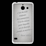Coque Huawei Y550 Toujours amoureux Gris Citation Oscar Wilde