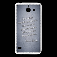 Coque Huawei Y550 Tragédie Bleu Citation Oscar Wilde