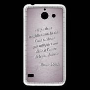 Coque Huawei Y550 Tragédie Rose Citation Oscar Wilde