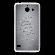 Coque Huawei Y550 Tragédie Noir Citation Oscar Wilde