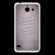 Coque Huawei Y550 Tragédie Violet Citation Oscar Wilde