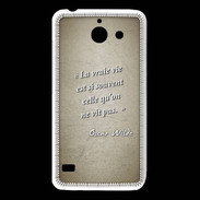 Coque Huawei Y550 Vrai vie Sepia Citation Oscar Wilde