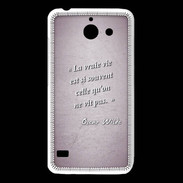 Coque Huawei Y550 Vrai vie Rose Citation Oscar Wilde