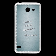 Coque Huawei Y550 Aimer Turquoise Citation Oscar Wilde