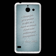 Coque Huawei Y550 Chaque fois Turquoise Citation Oscar Wilde