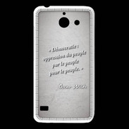 Coque Huawei Y550 Démocratie Gris Citation Oscar Wilde